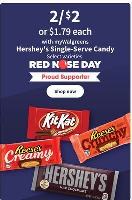 Walgreens Hershey's single-serve candy offer