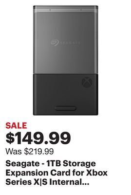 Best Buy Seagate - 1tb storage expansion card for xbox series x|s internal nvme ssd - black offer