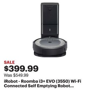 Best Buy Irobot - roomba i3+ evo (3550) wi-fi connected self emptying robot vacuum - neutral offer