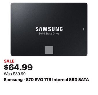 Best Buy Samsung - 870 evo 1tb internal ssd sata offer