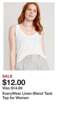 Old Navy Everywear linen-blend tank top for women offer