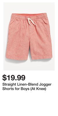 Old Navy Straight linen-blend jogger shorts for boys (at knee) offer