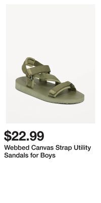 Old Navy Webbed canvas strap utility sandals for boys offer