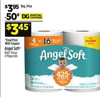 Dollar General Angel soft® bath tissue offer
