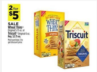 Dollar General Nabisco wheat thins® or triscuit® offer