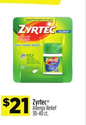 Dollar General Zyrtec® allergy relief offer