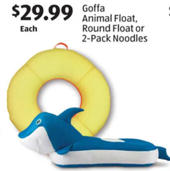 Aldi Goffa Animal Float, Round Float or 2-Pack Noodles offer