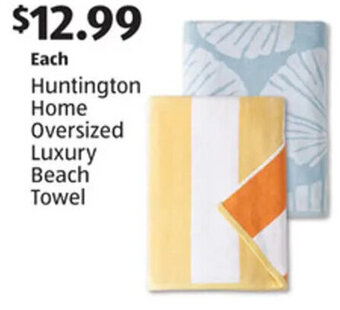 Aldi Huntington Home Oversized Luxury Beach Towel offer