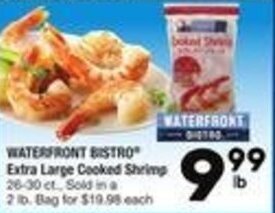 Albertsons WATERFRONT BISTRO Extra Large Cooked Shrimp offer