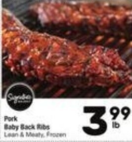 Albertsons Pork Baby Back Ribs offer