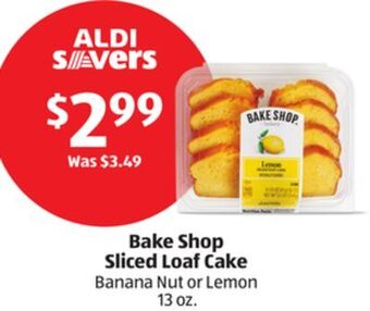 Aldi Bake shop sliced loaf cake offer