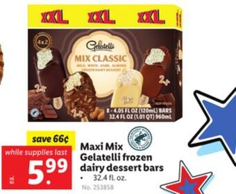 Lidl Gelatelli frozen dairy dessert bars offer