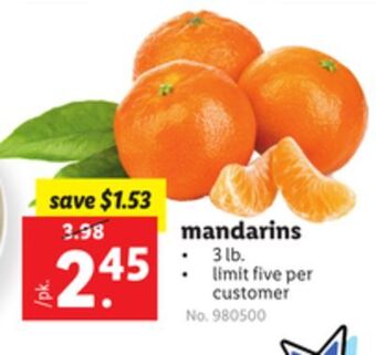 Lidl Mandarins offer