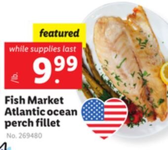 Lidl Fish market atlantic ocean perch fillet offer