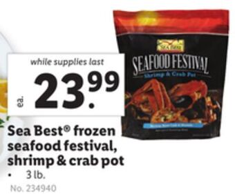 Lidl Sea best® frozen seafood festival, shrimp & crab pot offer