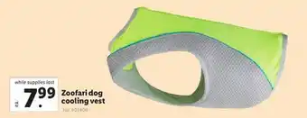 Lidl Zoofari dog cooling vest offer