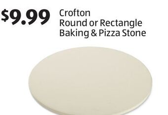 Aldi Crofton round or rectangle baking & pizza stone offer