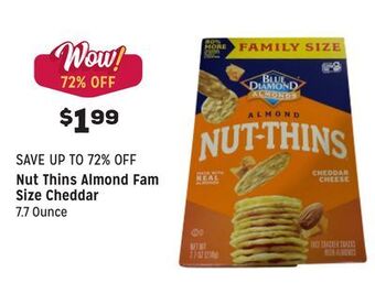 Grocery Outlet Almond fam size cheddar offer