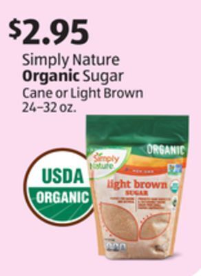 Aldi Simply nature organic sugar offer
