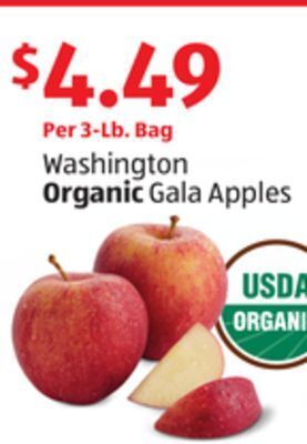 Aldi Washington organic gala apples offer