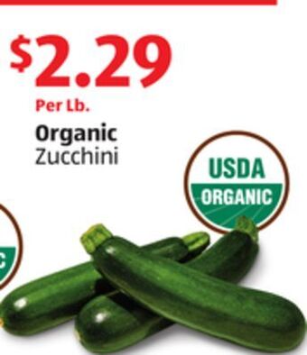 Aldi Organic zucchini offer