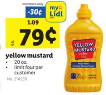 Lidl Yellow mustard offer