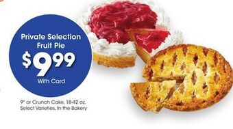 Kroger Private selection fruit pie offer