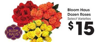 Kroger Bloom haus dozen roses offer