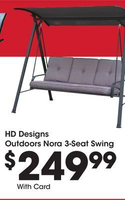Kroger Hd designs outdoors nora 3-seat swing offer