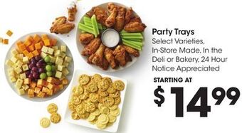 Kroger Party trays offer