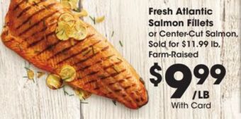 Kroger Fresh atlantic salmon fillets offer