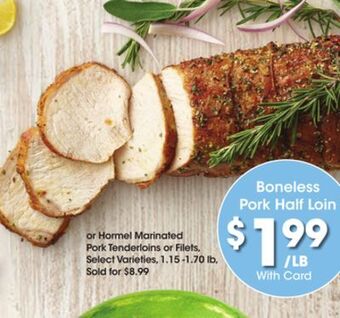Kroger Boneless pork half loin offer