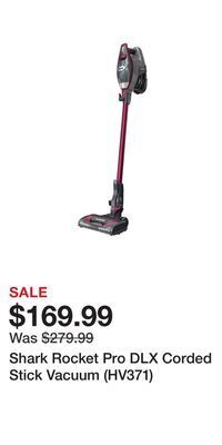 Kohl's Shark rocket pro dlx corded stick vacuum (hv371) offer