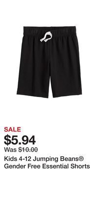 Kohl's Kids 4-12 jumping beans® gender free essential shorts offer