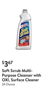 Walmart Soft scrub multi-purpose cleanser with oxi, surface cleaner offer