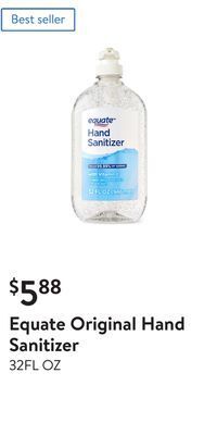 Walmart Equate original hand sanitizer offer