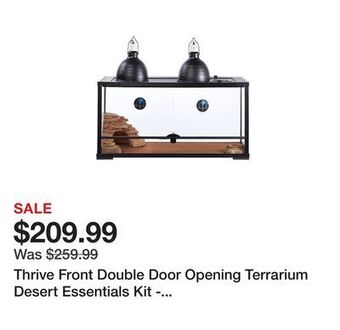 Petsmart Thrive front double door opening terrarium desert essentials kit - 40 gallon offer