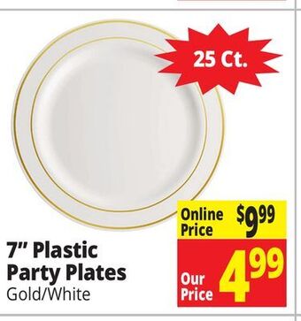 Ocean State Job Lot 7 plastic party plates offer