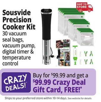 Ocean State Job Lot Sousvide art precision cooker kit offer