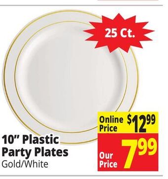 Ocean State Job Lot 10 plastic party plates offer