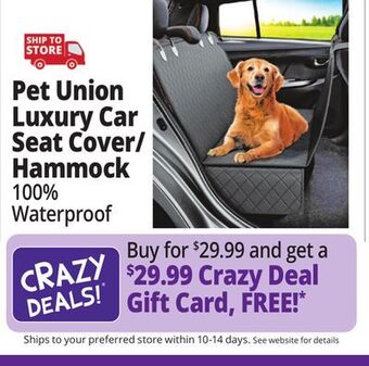 Ocean State Job Lot Pet union car seat cover/hammock for dogs, black offer