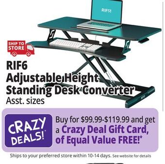 Ocean State Job Lot Rif6 adjustable height standing desk converter offer