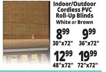 Ocean State Job Lot Indoor/outdoor pvc cord free roll-up blinds offer