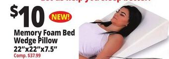 Ocean State Job Lot Memory foam bed wedge pillow offer