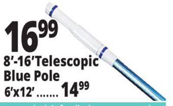 Ocean State Job Lot 8'-16'telescopic blue pole offer