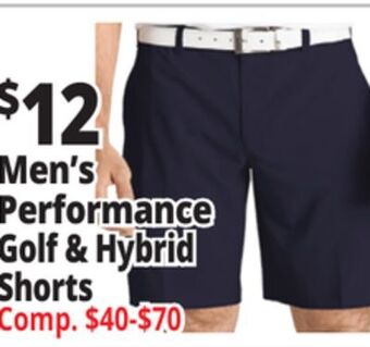 Ocean State Job Lot Men's performance golf & hybrid shorts offer