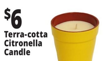 Ocean State Job Lot Terra cotta citronella and eucalyptus candle, 11.6 oz offer