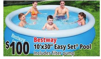 Ocean State Job Lot Bestway 10' x 30 fast set above ground pool offer