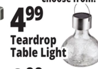 Ocean State Job Lot Outdoor living accents solar glass teardrop led table top light offer