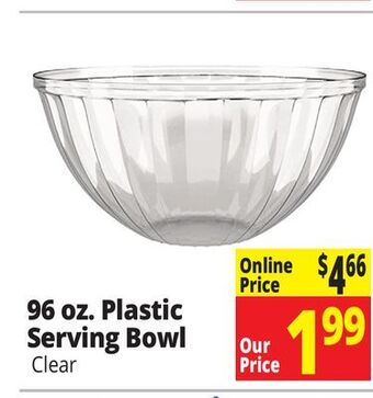 Ocean State Job Lot 96 oz. plastic serving bowl offer
